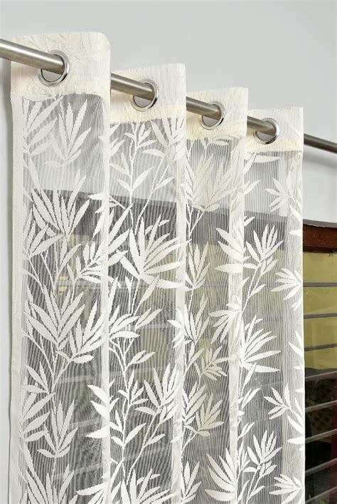 Buy ISHKUNJ Set of 2 Net Curtains for Door 7 Feet | Decorative Home ...