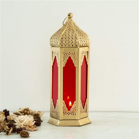 Buy Home Centre Iron and Glass Corsica Laser Cut-Out Detail Lantern ...