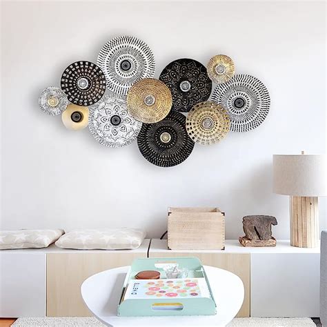 Craftter Trible Circles Metal Wall Art for Home Décor | Decorative ...
