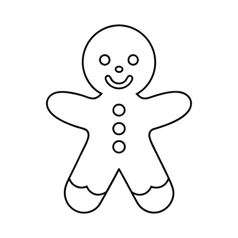 Premium Vector | Christmas Gingerbread man Outline Design Christmas Gingerbread man vector ...