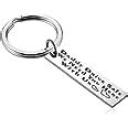 Yellow Chimes Drive Safe Touching Message Keychain for Men.Best ...