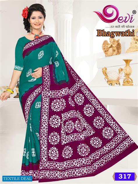 Devi Bhagwathi Mal Mal Batik Saree Vol-3 Wholesale Cotton Sarees ...
