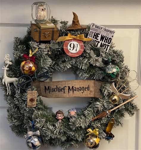 Harry Potter Wreath | Harry Potter Christmas Ornaments
