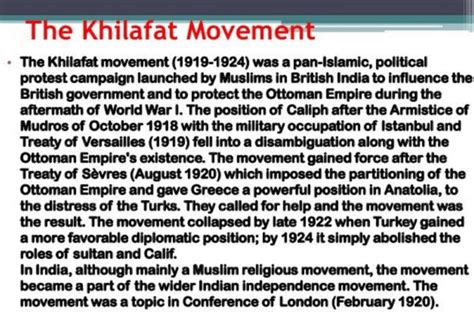 Khilafat movement - Class 10 PDF Download