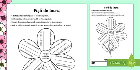 Omonime pe floare Fișă de lucru (teacher made) - Twinkl