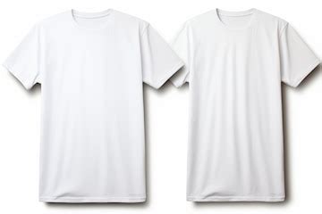 Two plain white shirts on a white background | Premium AI-generated image