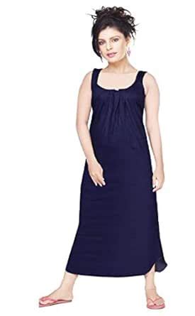 Buy Vibha Womens Hosiery Cotton Full Length Camisole, Nighty Slip-Kurti ...