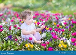 Image result for Cute Baby with Flowers