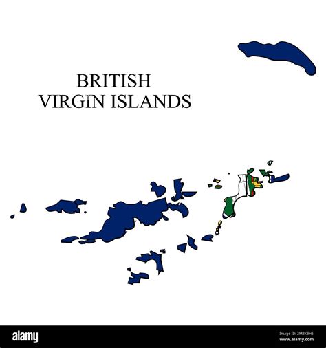 British Virgin Islands Map Caribbean
