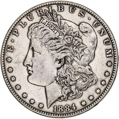 Coin, United States, Morgan Dollar, Dollar, 1884, U.S. Mint, Philadelphia