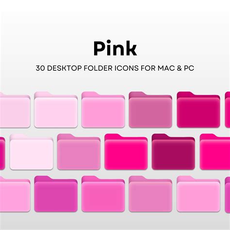 Pink Icons, Pink Icon Pack, Pink Mac, Mac Folder Icons, PC Icon Set ...