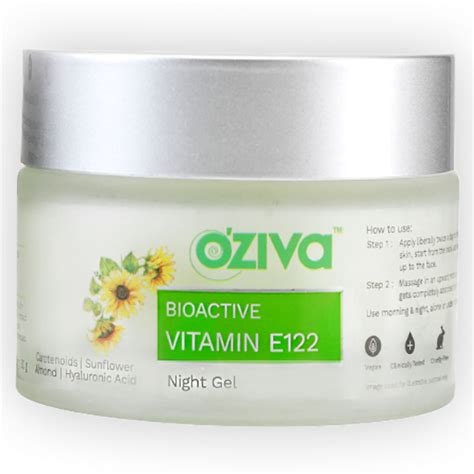 OZiva Bioactive Vitamin E122 Night Gel, 50 gm Price, Uses, Side Effects ...