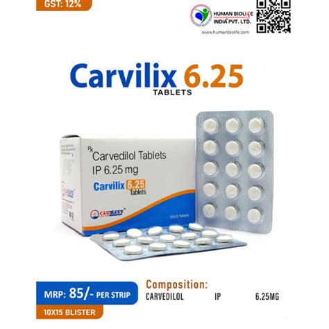 Carvilix-6.25 Tablets Human Biolife India Pvt. Ltd.
