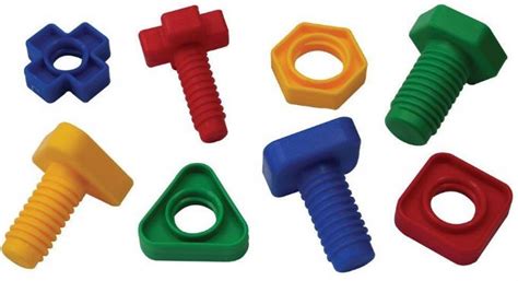 Skruer og muttere 128 deler - Bigjigs Construction 670064 Shop