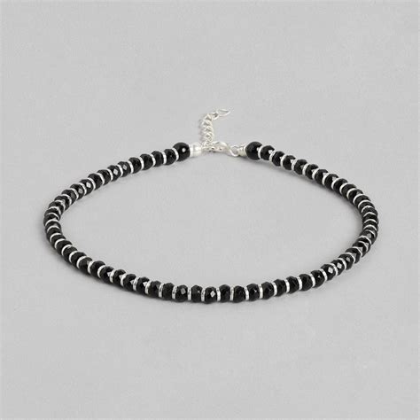 Silver Sands Adjustable Beaded 925 Sterling Silver Bracelet for Men – Zavya