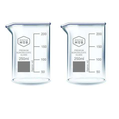 Digital Hub Premium Calibrated Borosilicate Glass Beaker With ...