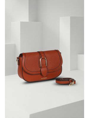 Buy Van Heusen Women Rust Textured Casual Sling Bag Online