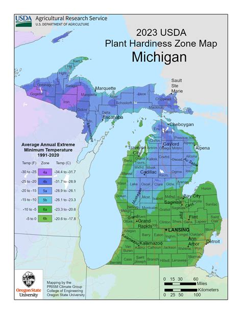 Michigan Planting Zones: Map of MI Growing Zones