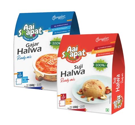 Buy Gajar Halwa Mix + Suji Halwa Mux Online from Aai Shapat at Best Price