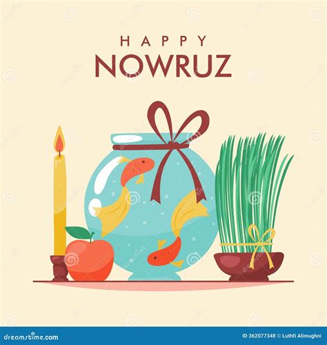 Happy Nowruz Celebration Background Design Cartoon Vector | CartoonDealer.com #346024567