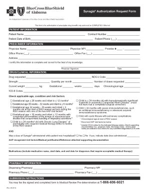 Authorization Form Blue Cross and Blue Shield of Alabama Bcbsal - Fill ...
