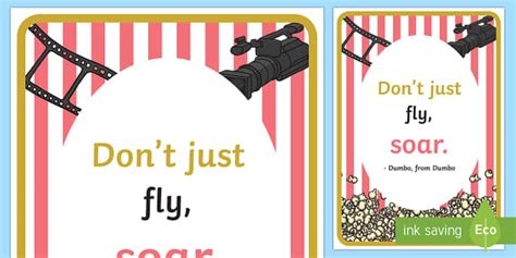 Movie Star Inspirational Quote by Dumbo Display Poster