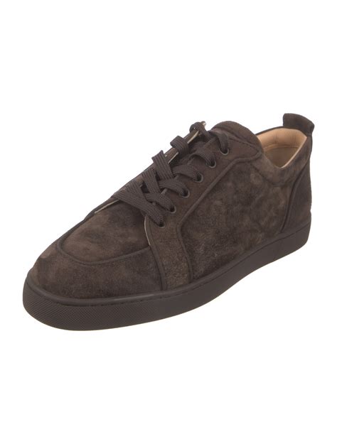 Christian Louboutin Suede Sneakers - Brown Sneakers, Shoes - CHT353824 ...