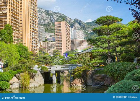 Jardin Japonais, Japanese Garden the Municipal Park on the Avenue Princess Grace. Designed by ...