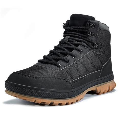 Wondamo Men's Snow Boots Lightweight Waterproof Winter Boots Fur Lined ...