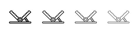 Metal trap icon outline sign symbol set | Premium Vector