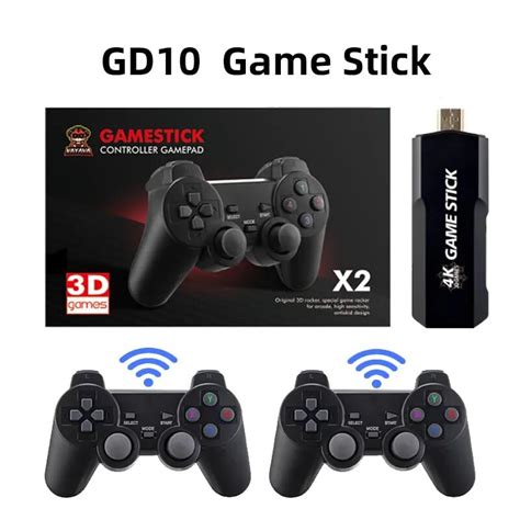 (GPZ) Pro Gaming Console Stick GD10 37000+ Inbuilt Games Retro Classic ...