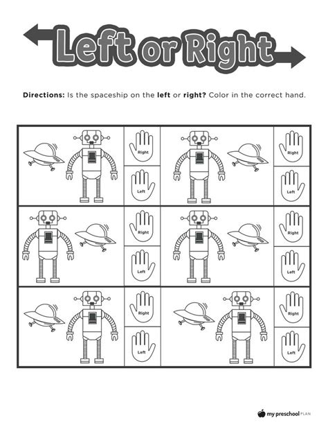 Image result for Learning Left and Right Worksheets