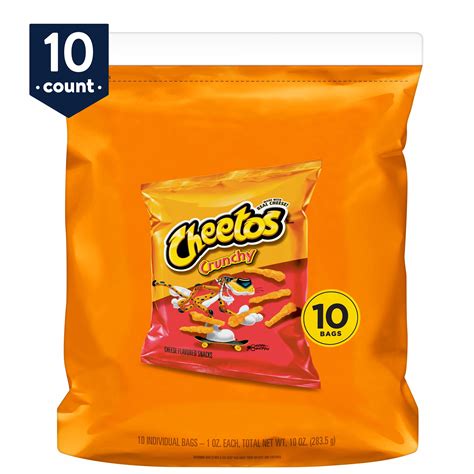 Buy Cheetos Crunchy Cheese Flavored Snacks, 1 oz Bags, 10 Count Online ...