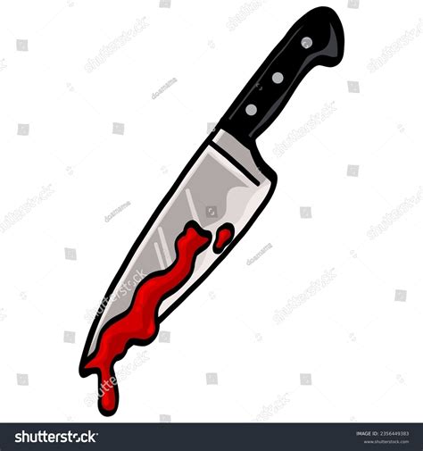Knife Blood Drawing Illustration Vector Art Stock Vector (Royalty Free ...