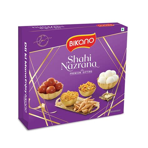 Bikano Diwali Gift Pack Shahi Nazrana 1.60kg | Assorted Indian Sweets ...