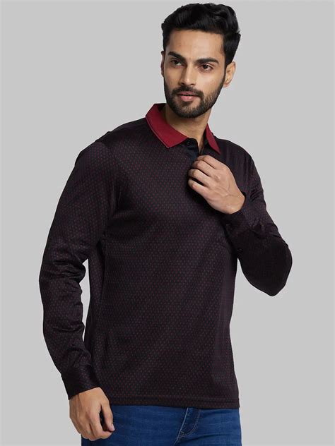 Raymond Men Red Jacquard Contemporary Fit Cotton T-Shirt – MyRaymond