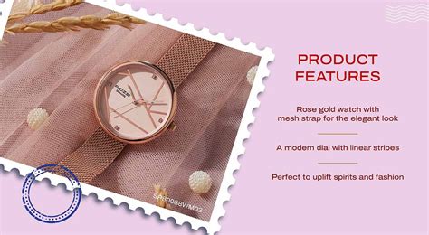 Buy Online Sonata Poze Quartz Analog Pink Dial Rose Gold Color ...