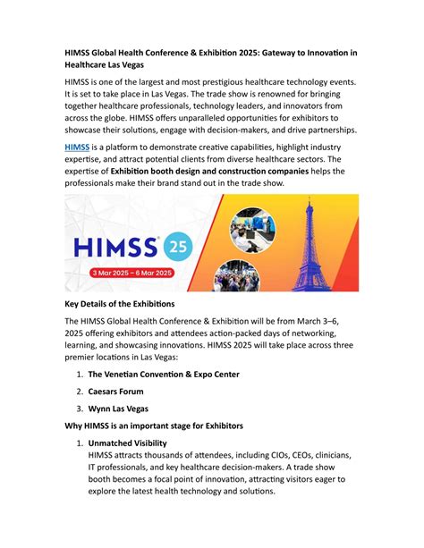 PPT - HIMSS Global Health Conference & Exhibition 2025 - Trade Show Booth Builder PowerPoint ...