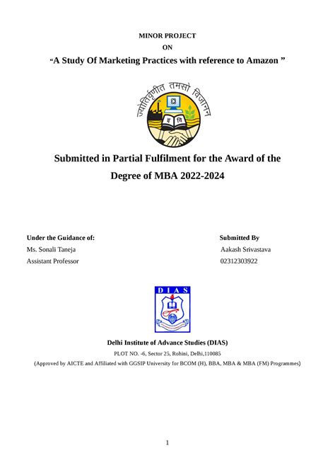 MPR (Aakash Srivastava) - Google Docs - MINOR PROJECT ON “A Study Of ...