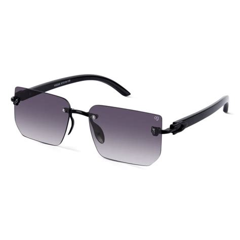 Buy Fred Purple Rimless Rectangle Sunglasses - Woggles