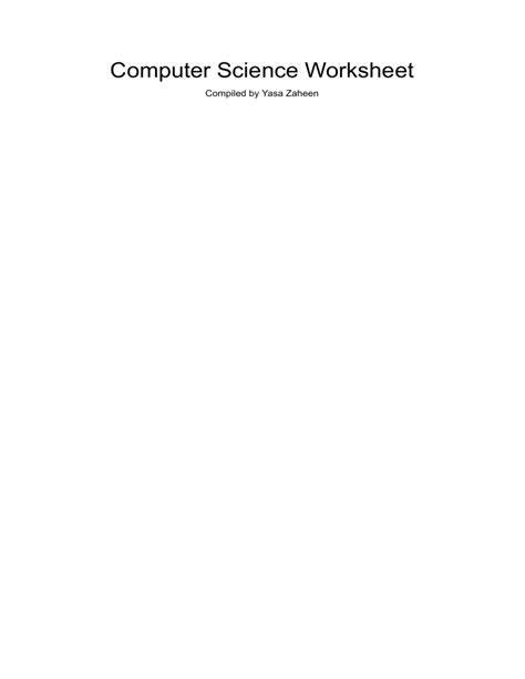 Image result for Computing Science Web Development Worksheet