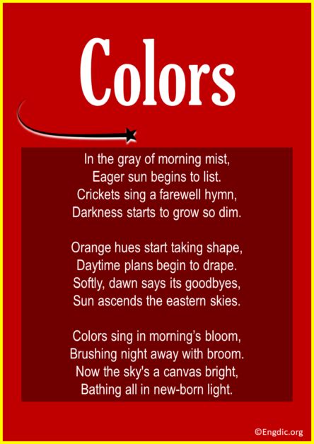 Image result for Color Poems. Examples