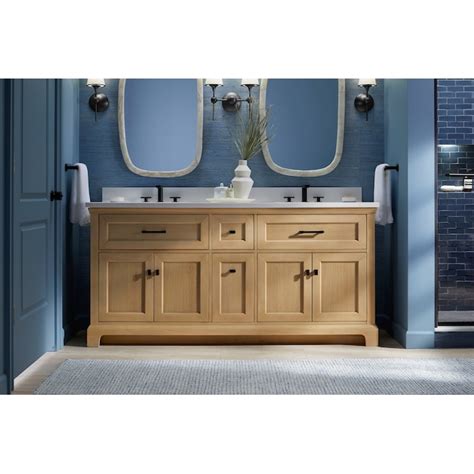 KOHLER Charlemont 72-in White Undermount Double Sink Bathroom Vanity ...