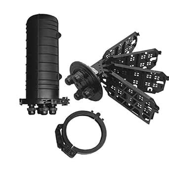 Fiber Optic Joint Enclosure Box OFC Bamboo 48 Core 4 Port Cylindrical ...