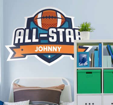 American Football Vinyl and Wall Decals - TenStickers