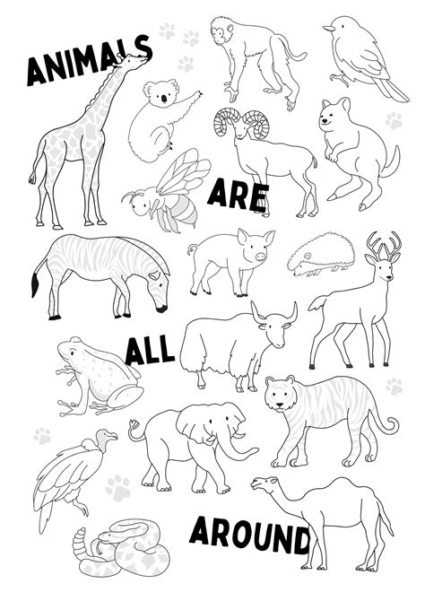 Free Printable Animals Coloring Pages for Kids - Printables for Everyone