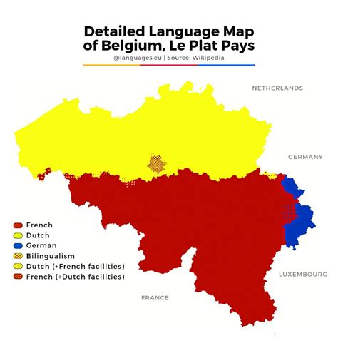 Language Map of Belgium, Le Plat Pays : r/MapPorn
