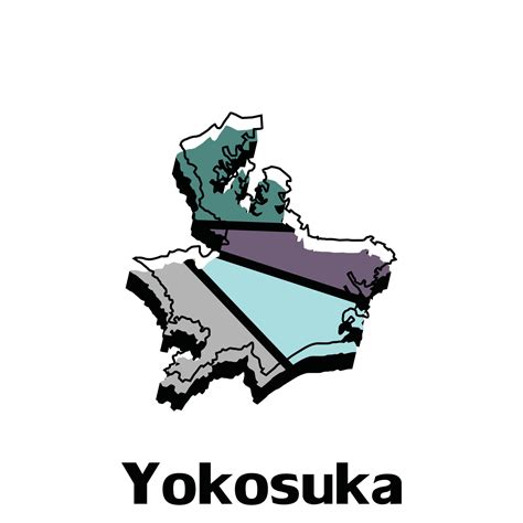 Yokosuka map. Blank vector map of the Country. Borders of Japan for your infographic. Vector ...