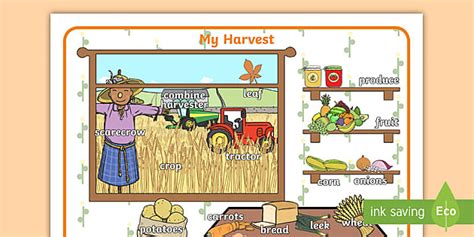 Harvest Scene Word Mat