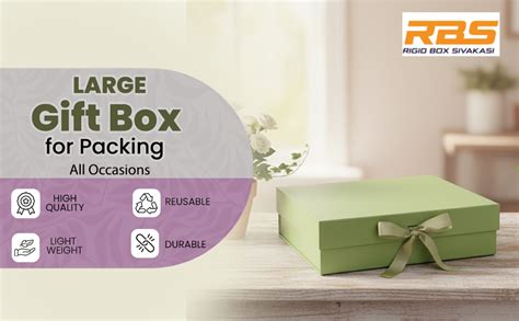 RBS®-LARGE Gift Box (34 x 33 x 10cm) Gift Box for Packaging (1 Pack ...